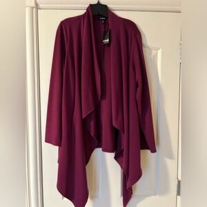 Torrid berry/plum-colored sweater overpiece 1X 14/16